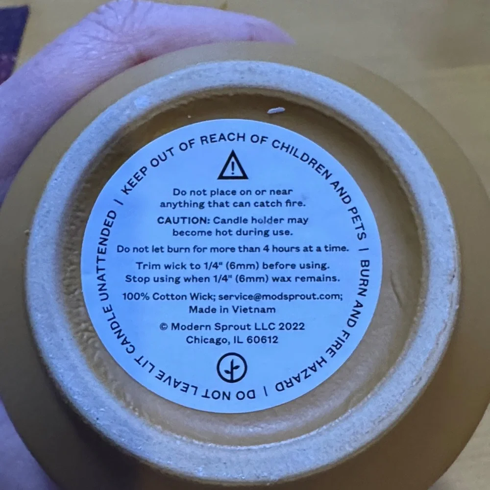 Minimalist terracotta  Ceramic Candle